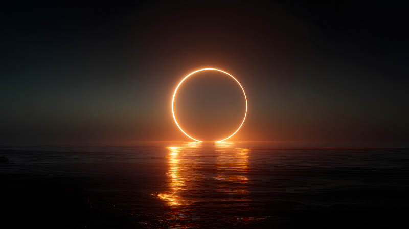 光環海洋的奇幻景象-圖片