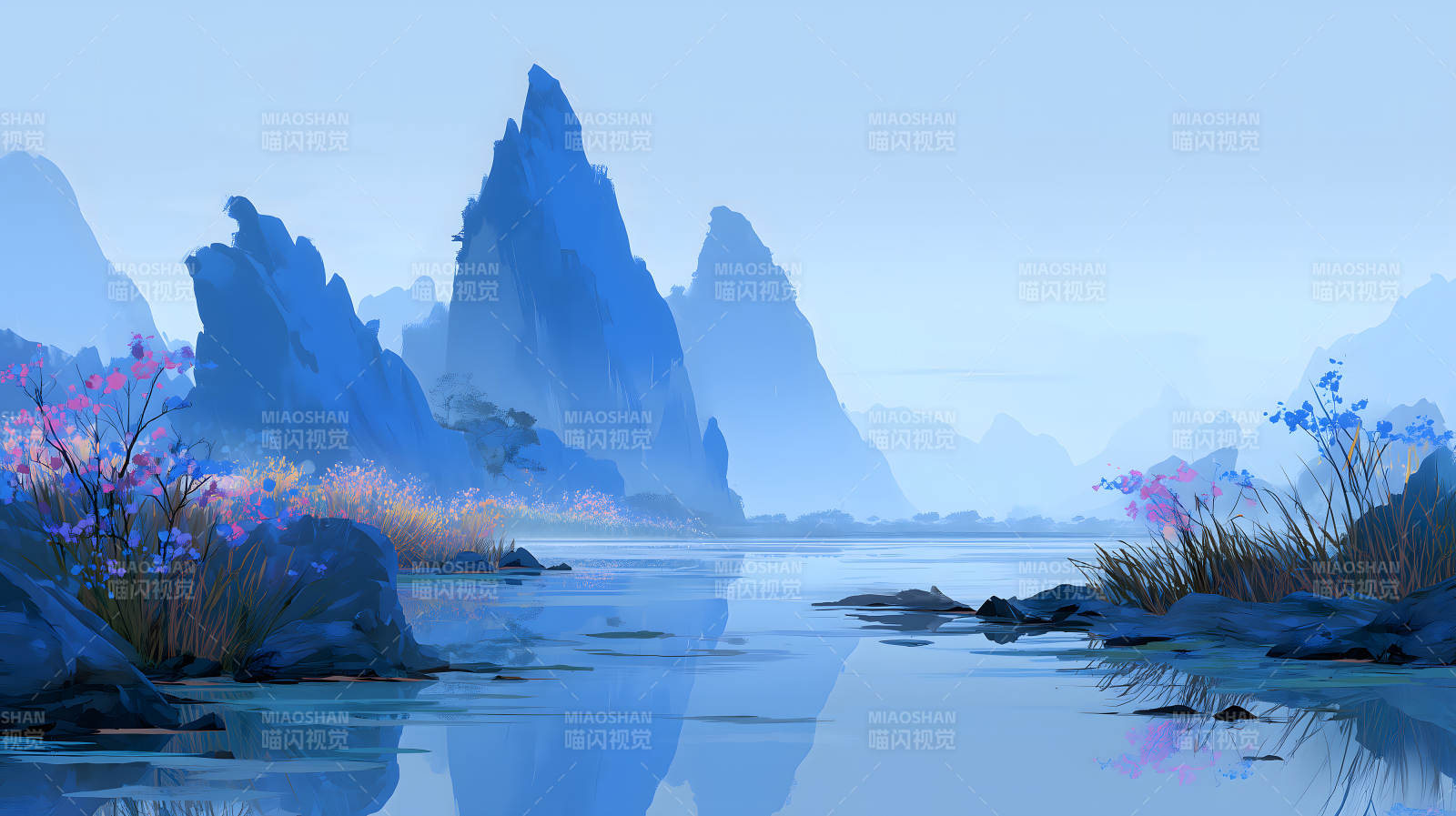 山水之间宁静幽美图片