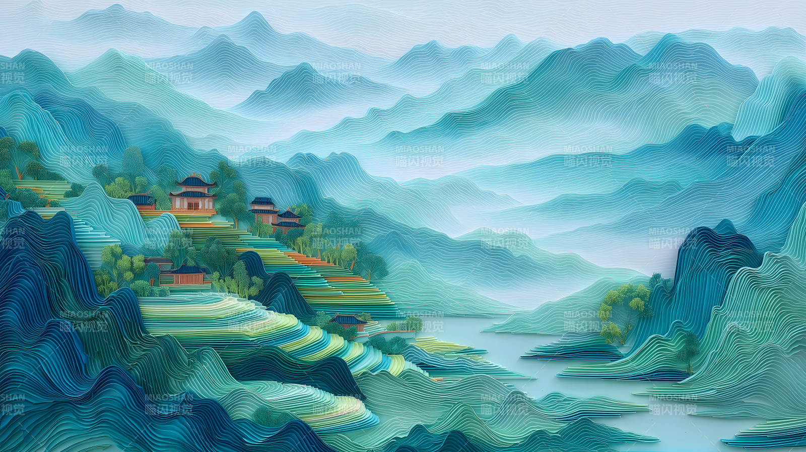 山水画意境悠远-图片