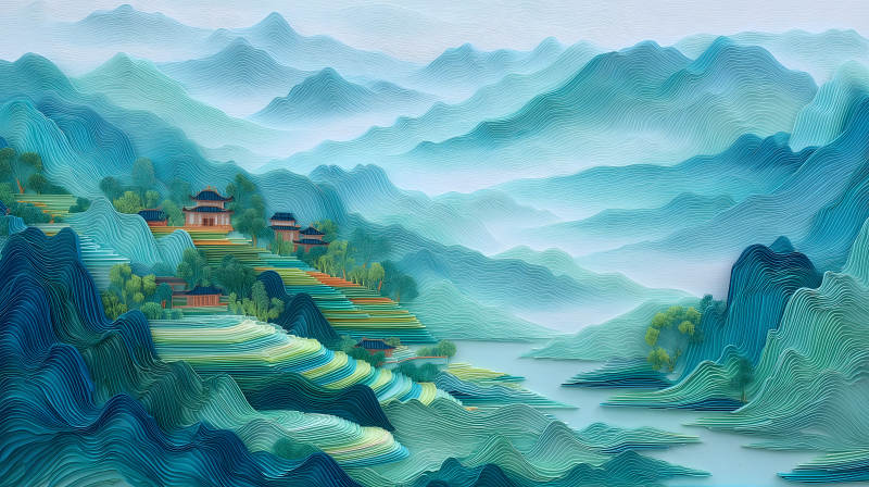 山水画意境悠远-图片