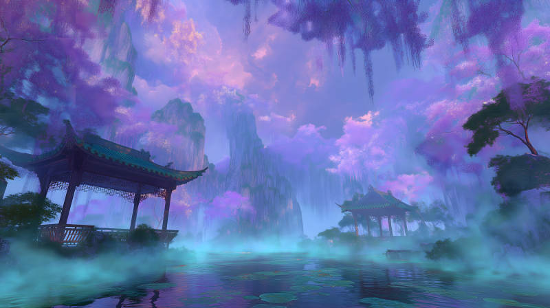 仙境景色古色古香-圖片