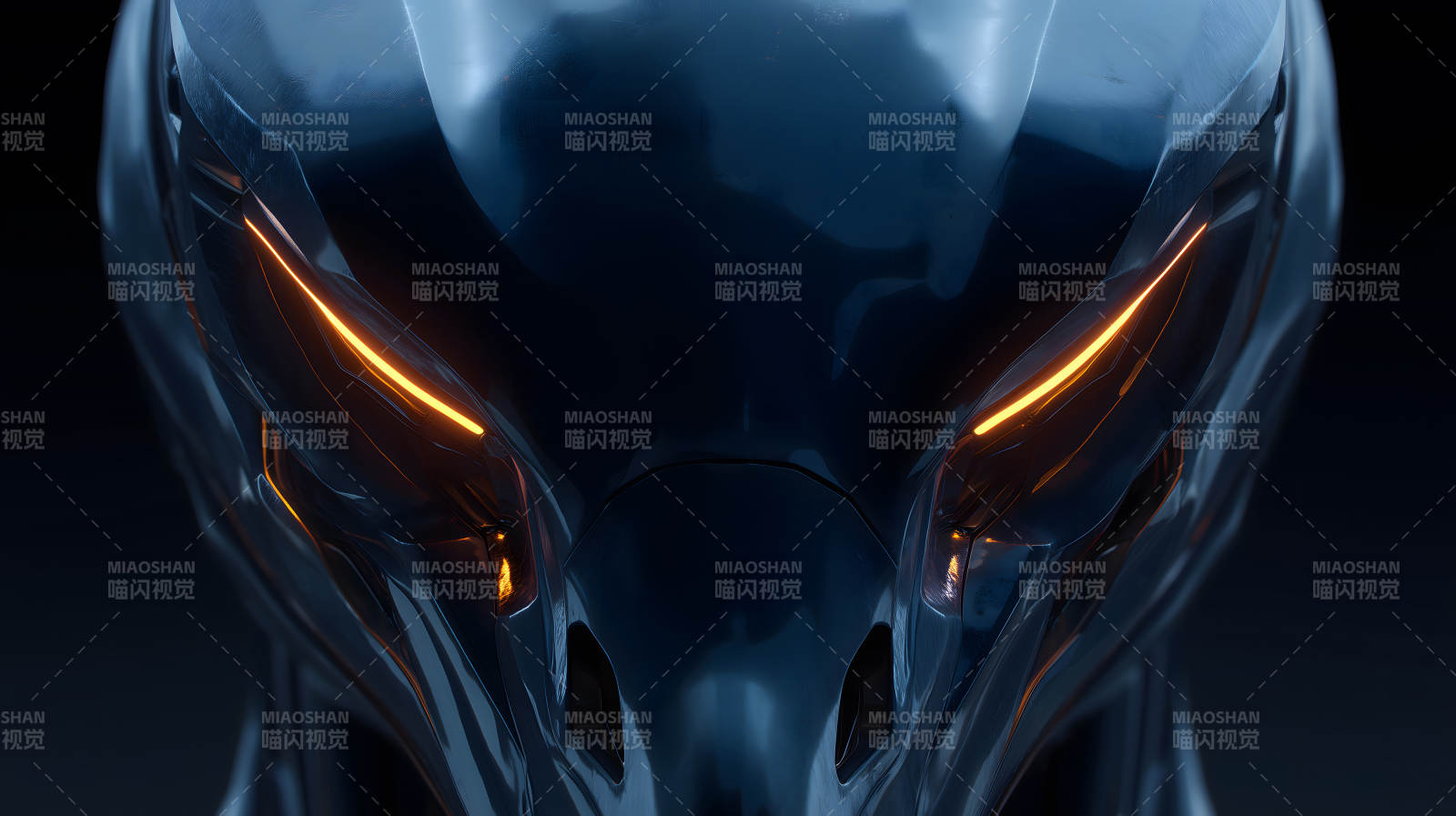 科幻机甲目光灼灼图片