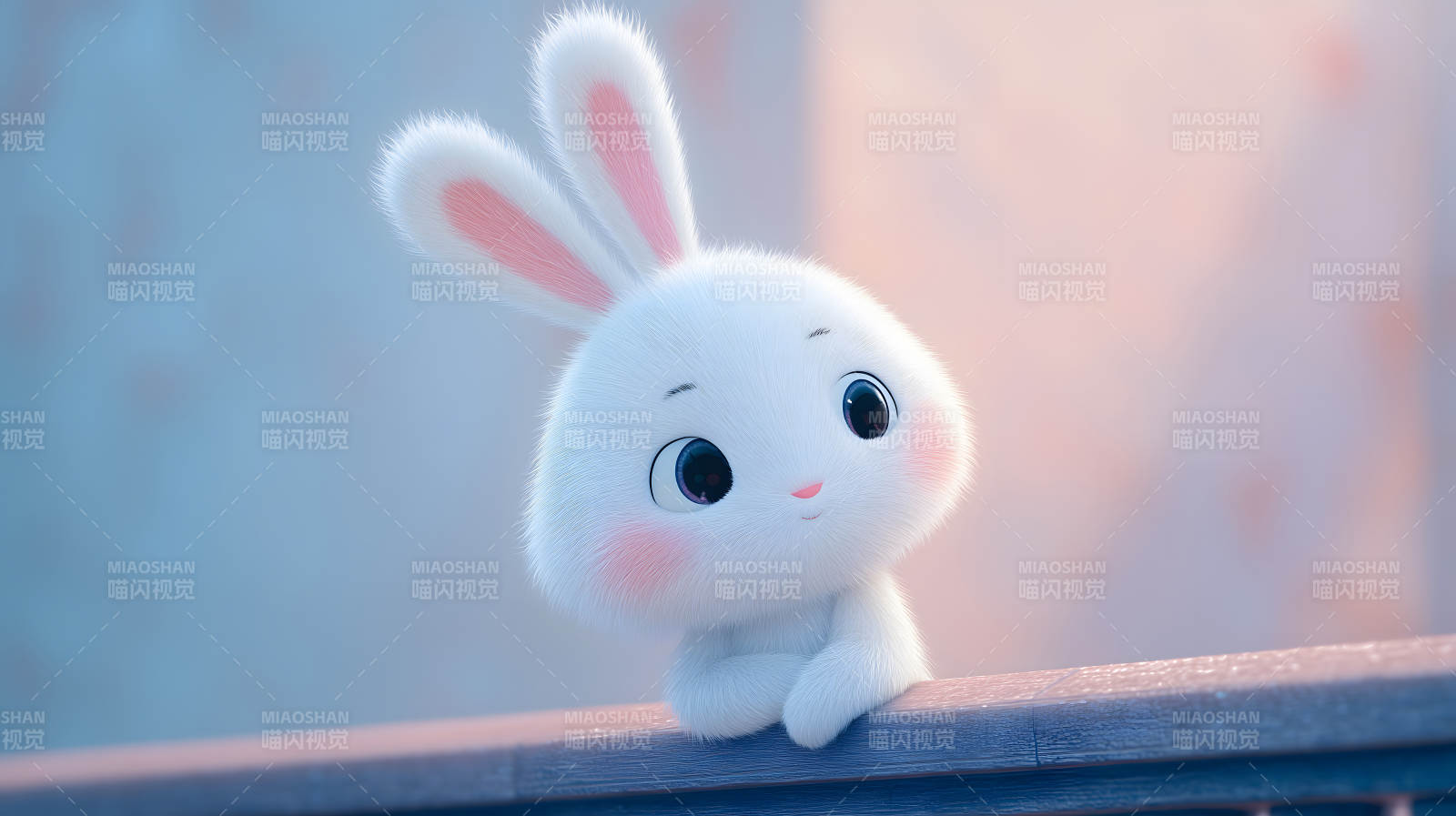 可愛毛絨兔兔-圖片