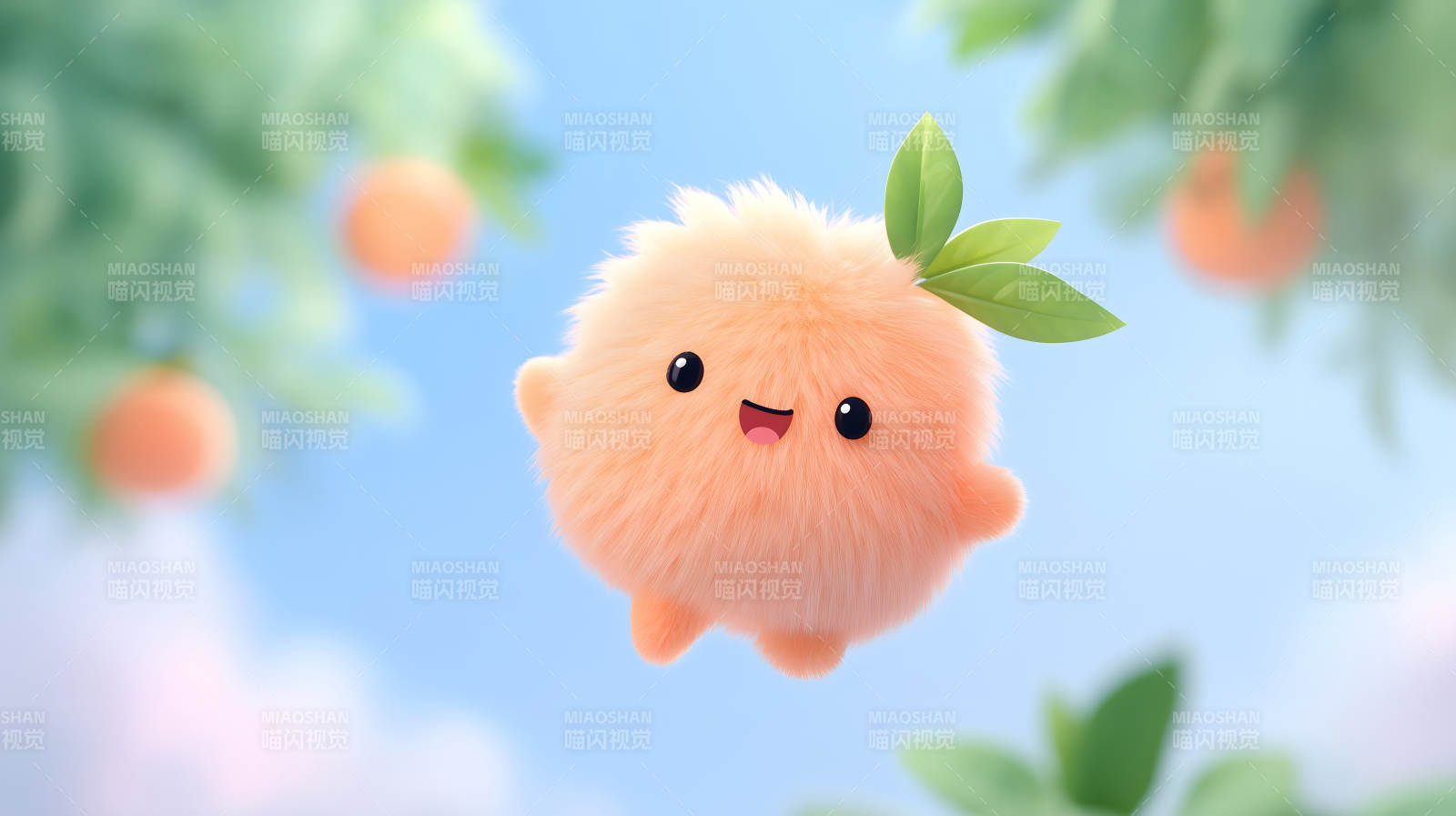 毛茸茸小可愛在空中漂浮-圖片