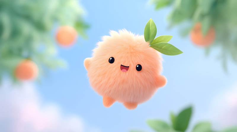 毛茸茸小可愛在空中漂浮-圖片