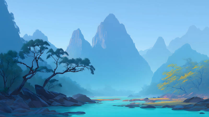 山水之间风光秀丽-图片