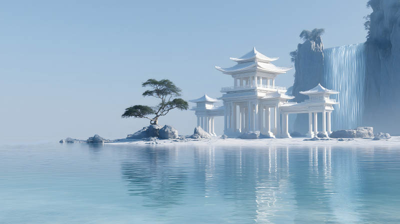 仙境般的东方建筑-图片