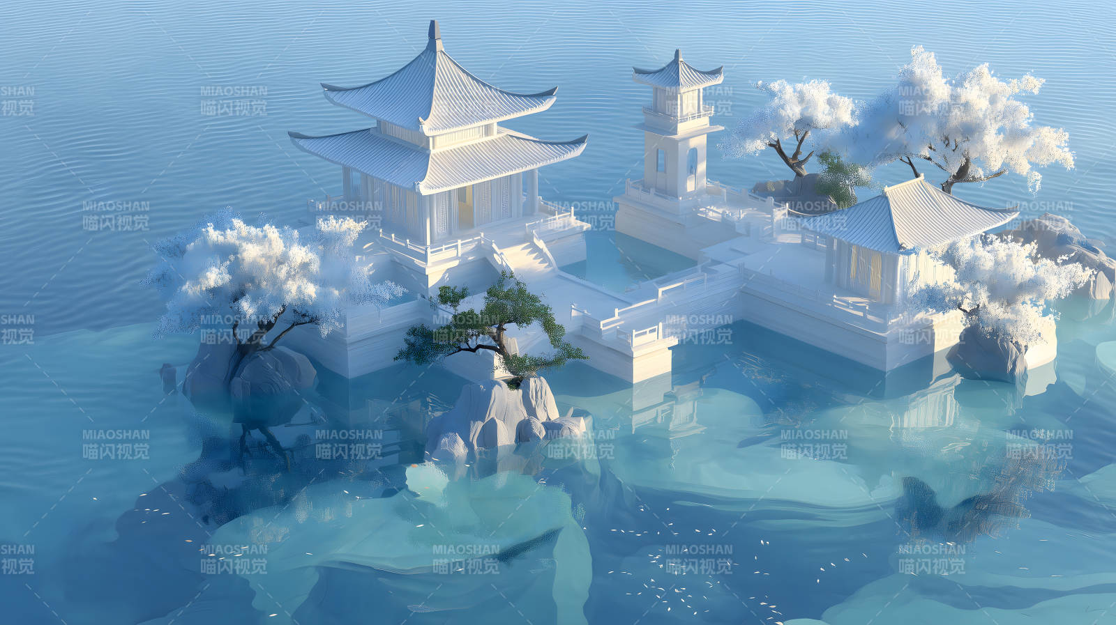 水上仙境静谧唯美-图片