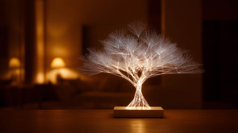 发光树灯具室内场景-图片