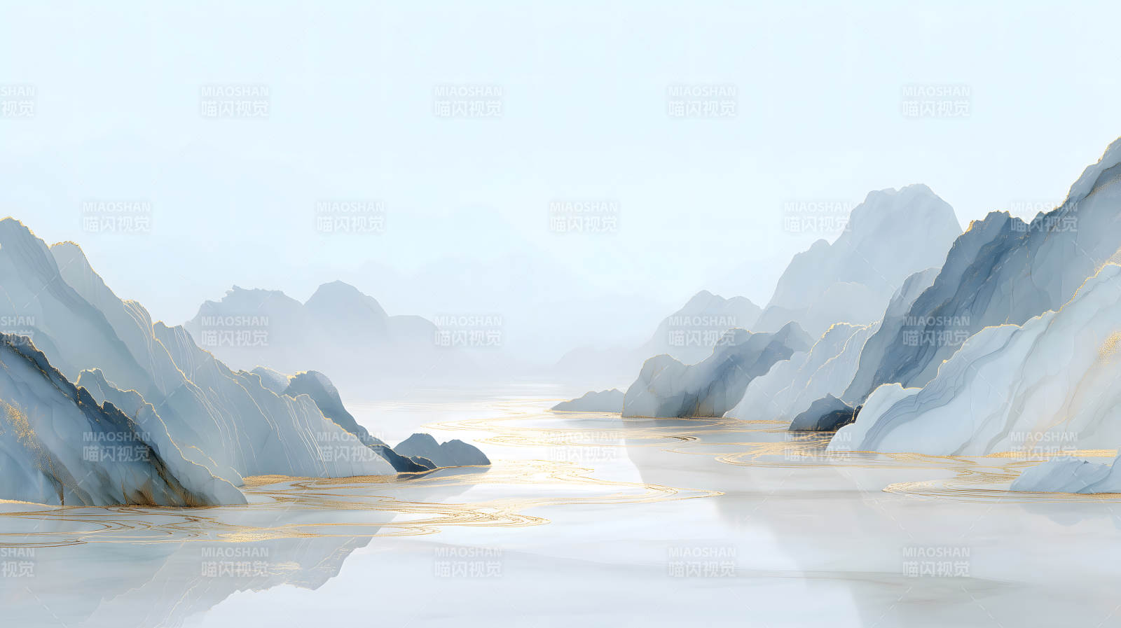 山水画意境优美-图片