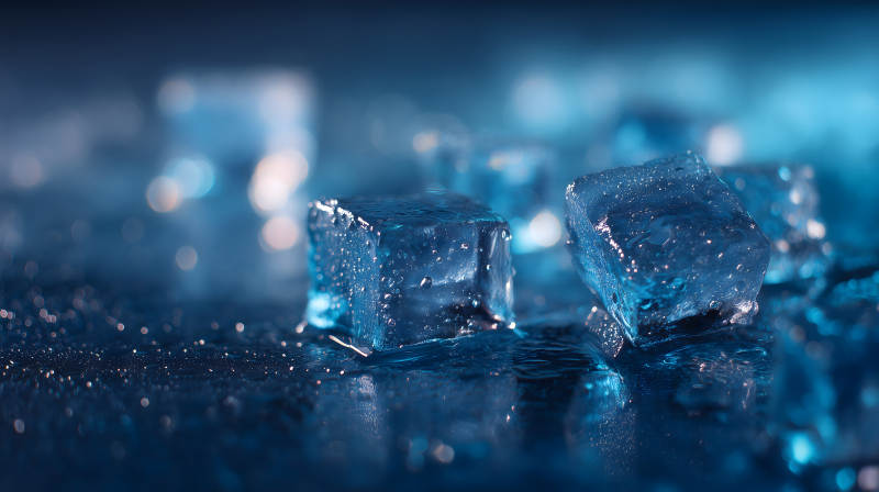冰块特写晶莹剔透-图片