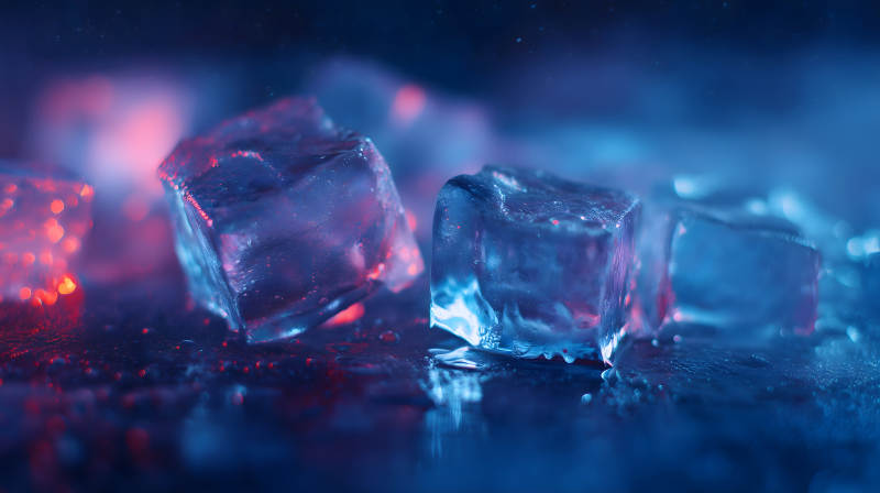 冰块晶莹光影-图片