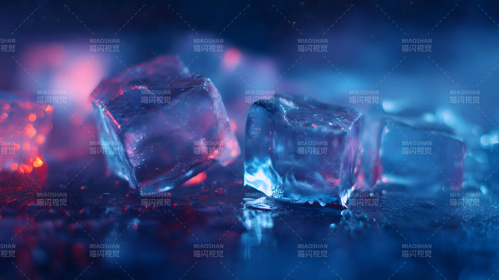 冰块晶莹光影图片