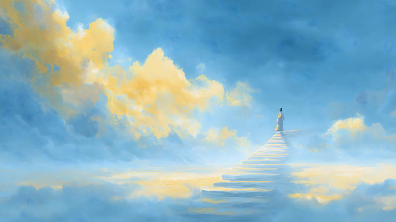 云端阶梯漫步-图片