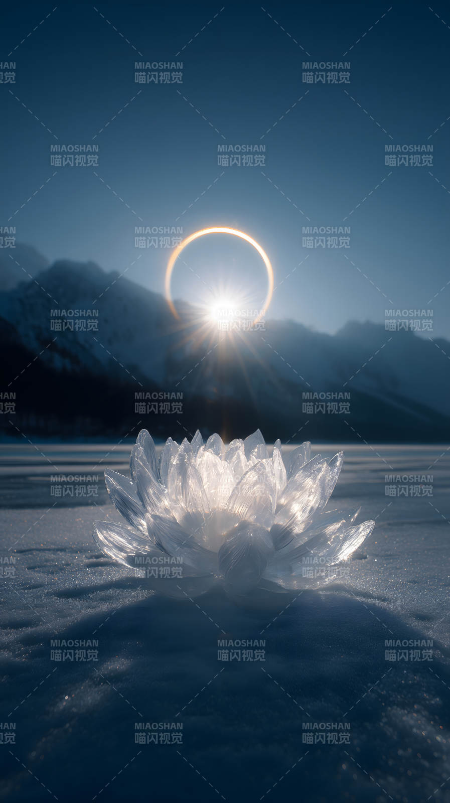 冰蓮日環食奇觀-圖片