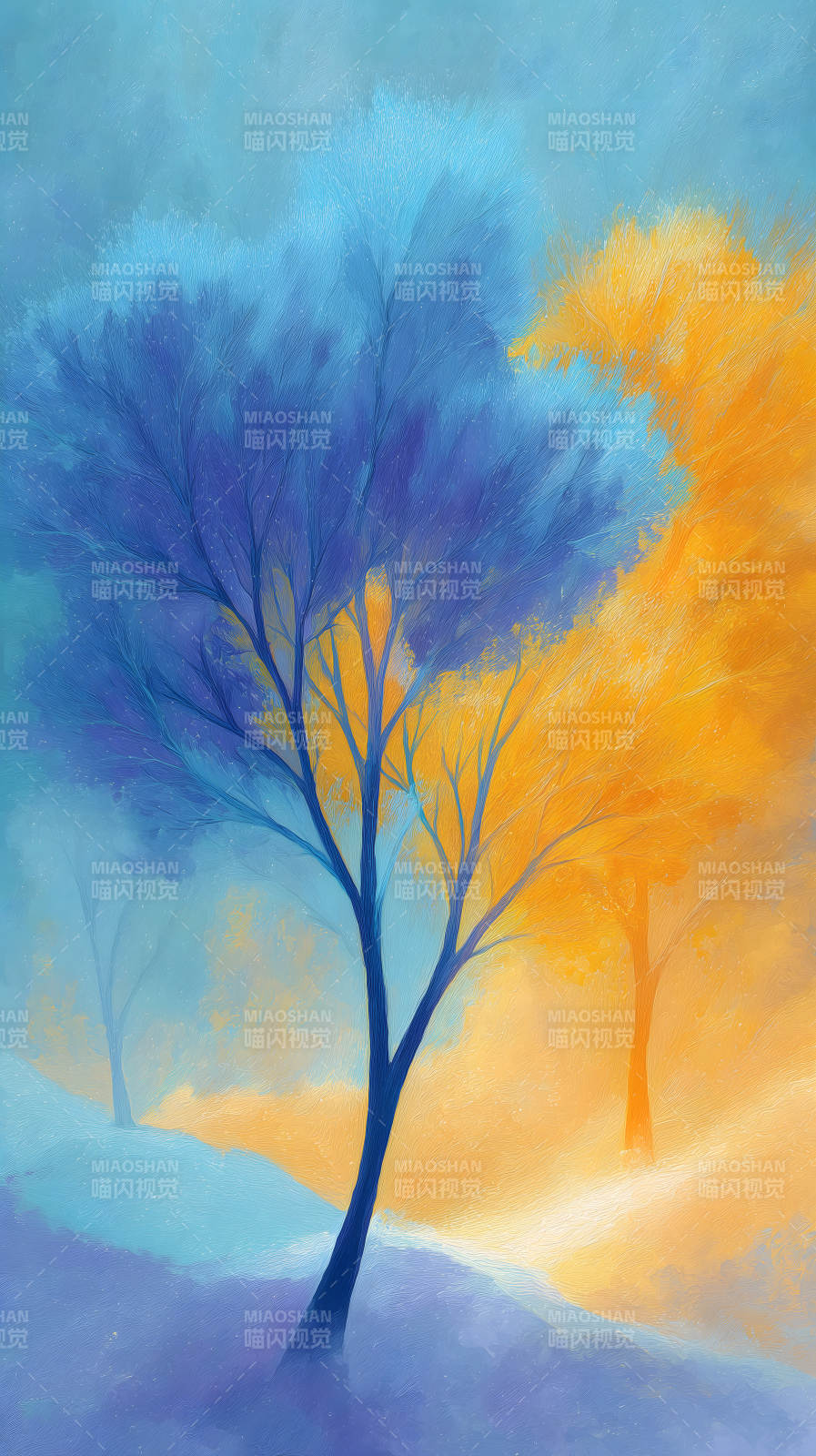 色彩斑斓的树-图片