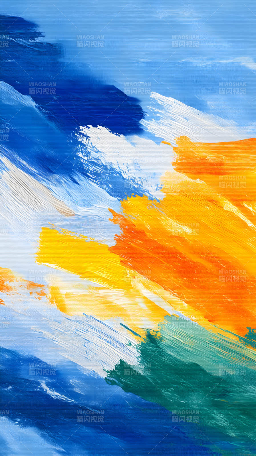 色彩画作笔触肆意-图片