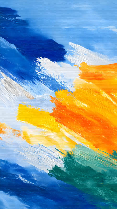 色彩画作笔触肆意-图片