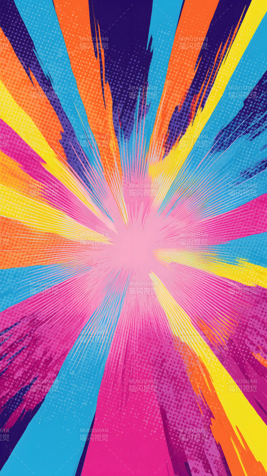 绚丽光芒迸发抽象艺术-图片