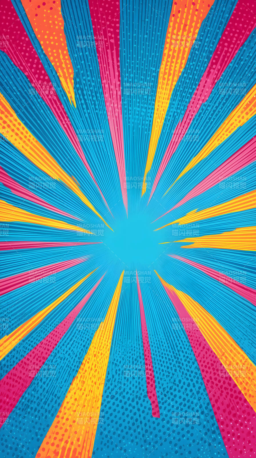 彩色光芒四射-图片