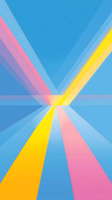 抽象几何彩色线条-图片