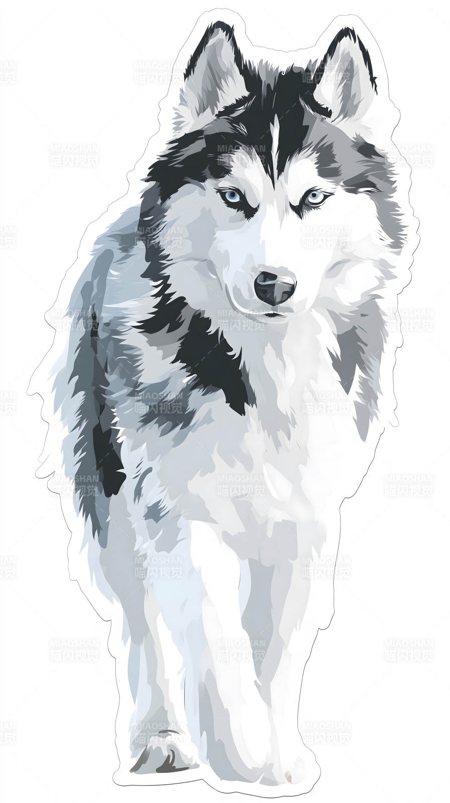 哈士奇图案-图片