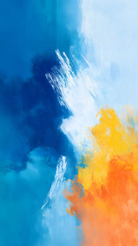 抽象画作色彩交织-图片