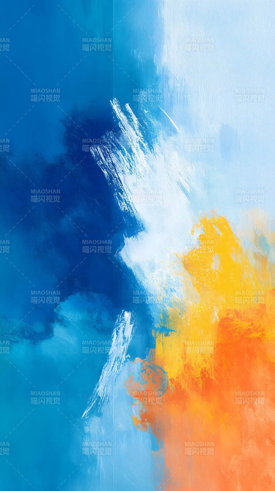 抽象画作色彩交织-图片