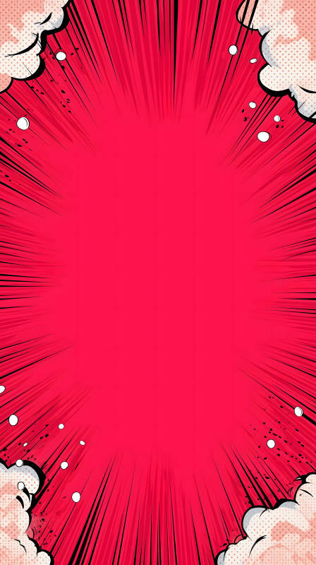 漫画背景红-图片