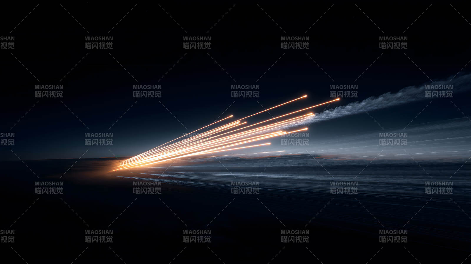 夜空流星轨迹-图片