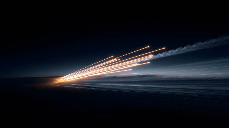 夜空流星轨迹-图片