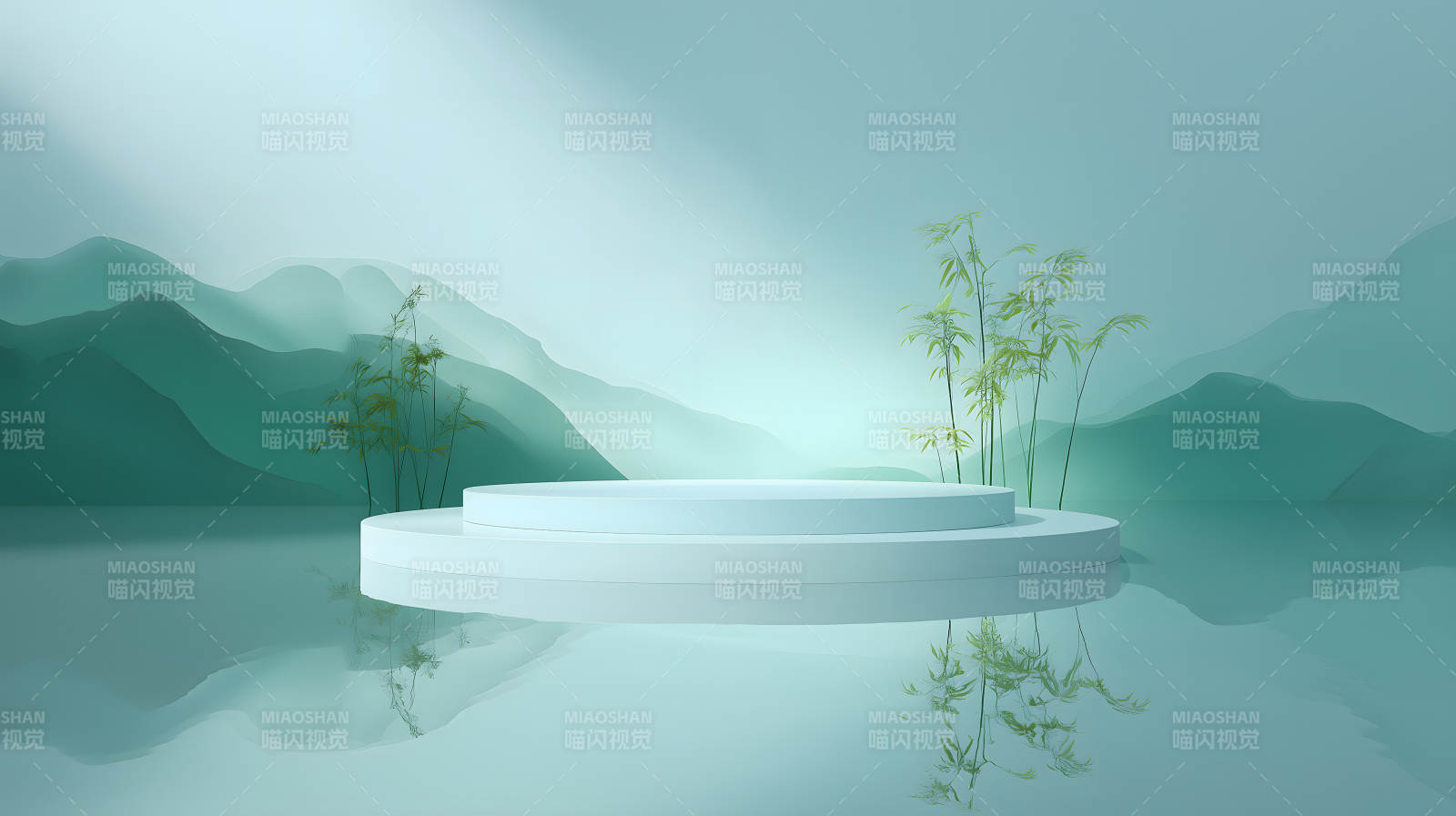 静谧舞台竹林风光-图片