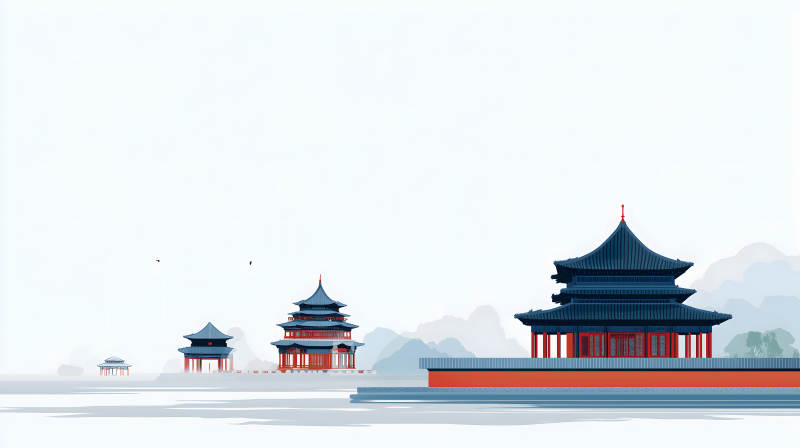 中国古建筑风景图-图片