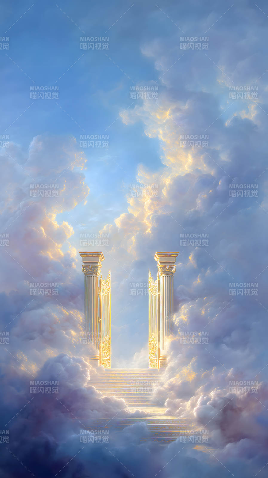 天堂之门云雾缭绕-图片