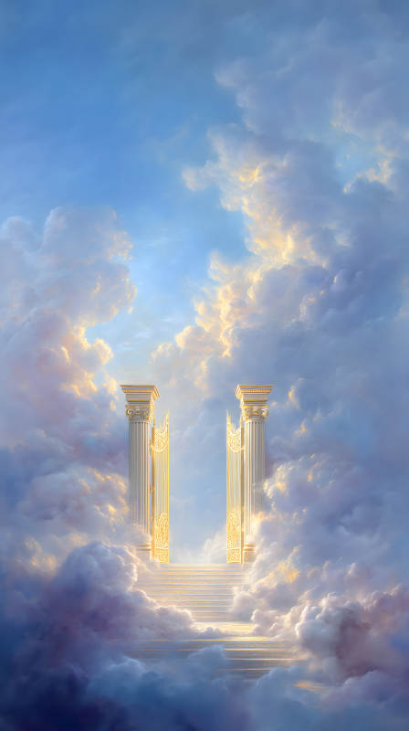 天堂之門云霧繚繞-圖片