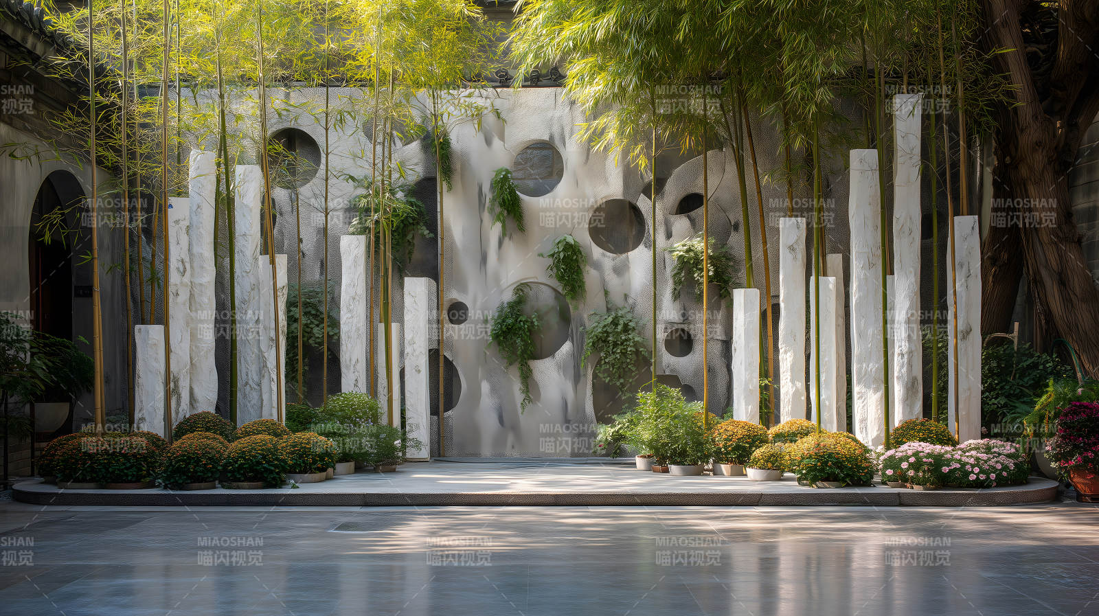 寧?kù)o的庭院景觀設(shè)計(jì)-圖片