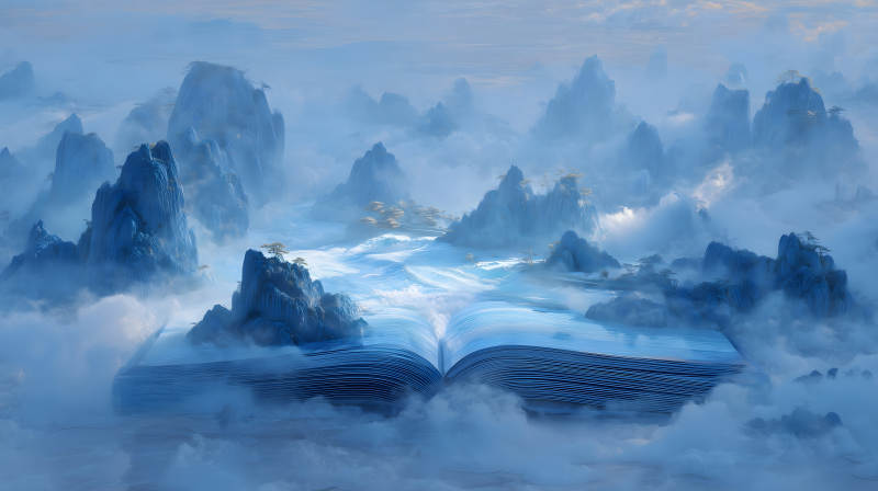 山水書卷仙氣飄渺-圖片