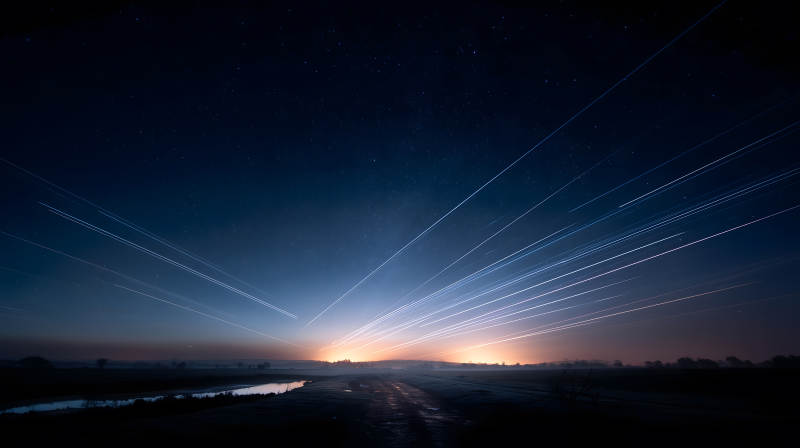 夜空轨迹星光-图片