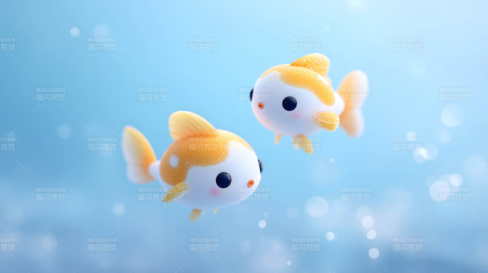 可爱金鱼水中游-图片
