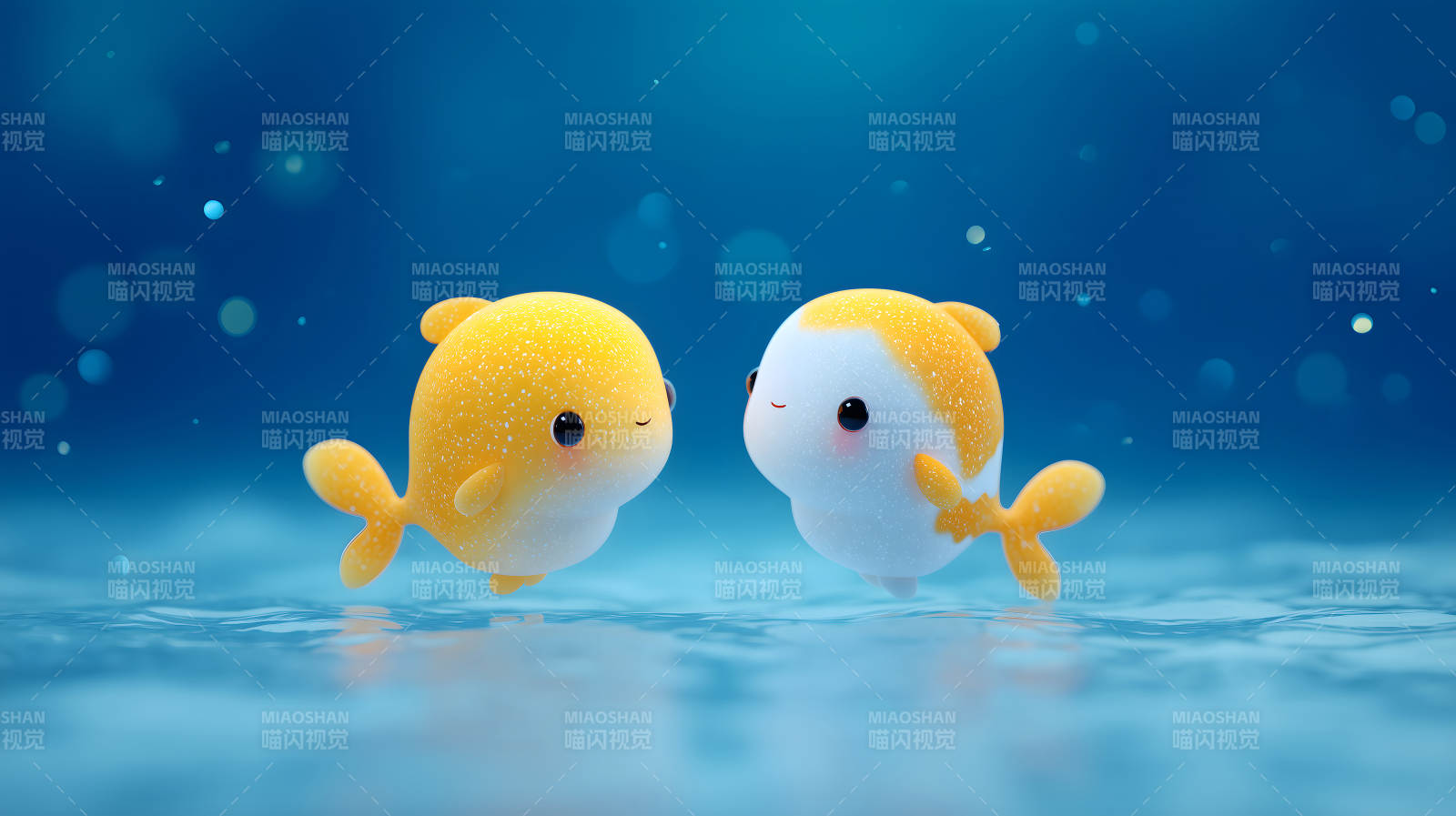 可爱小鱼水中嬉戏-图片