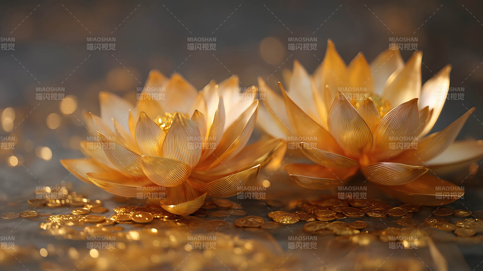 金莲花和金币-图片