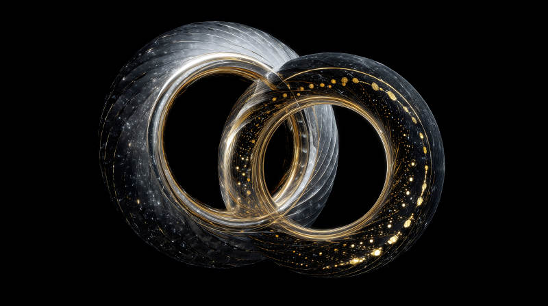 发光圆环交织-图片