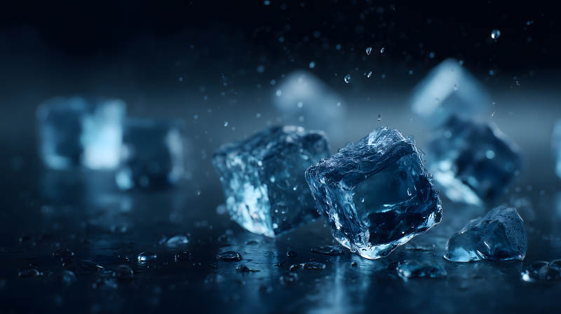 冰块特写晶莹剔透-图片