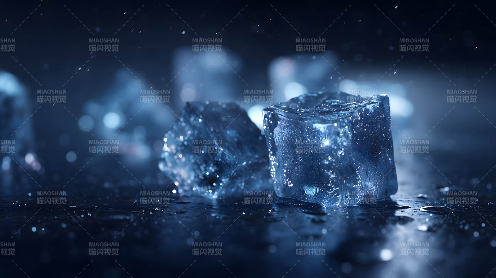 冰块晶莹剔透氛围感图片