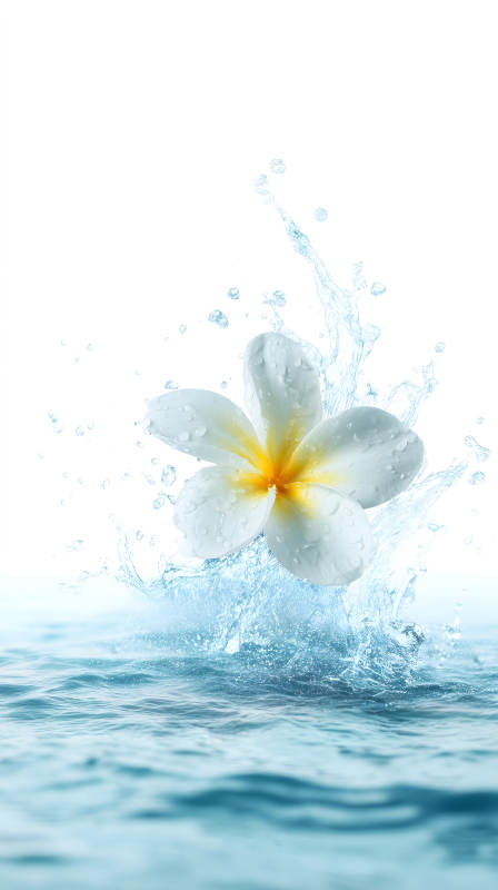 花朵绽放水花四溅-图片