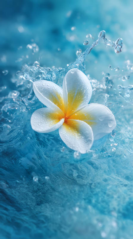 水花与花朵的美丽瞬间-图片