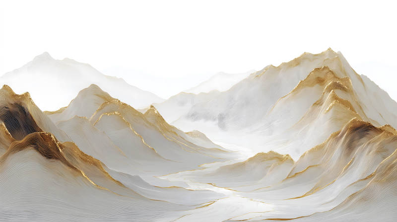 金色山脈的寧靜-圖片