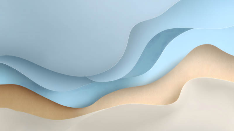 抽象纸艺海浪-图片