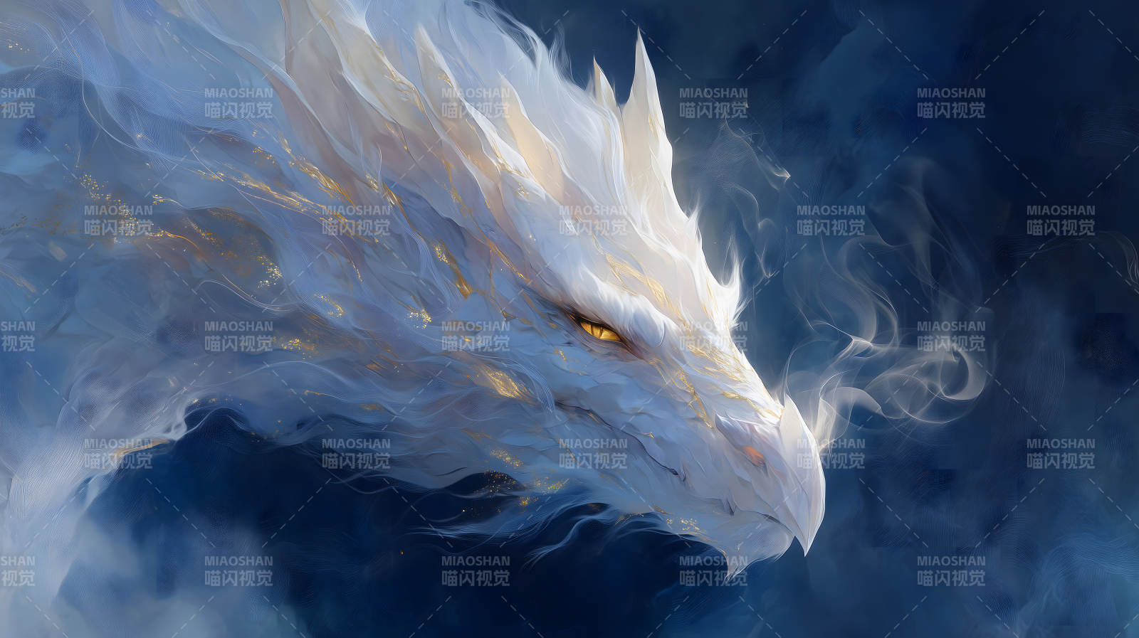 冰霜巨龙的艺术绘画-图片