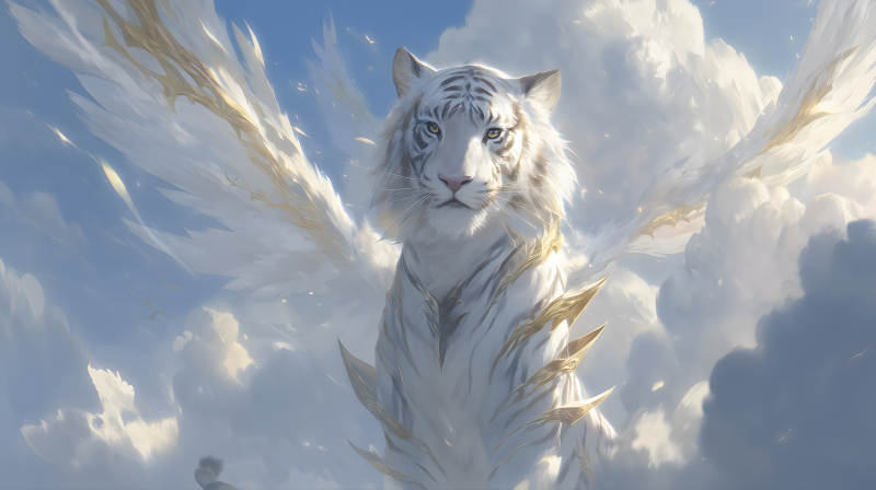 飞翼白虎云端俯瞰-图片